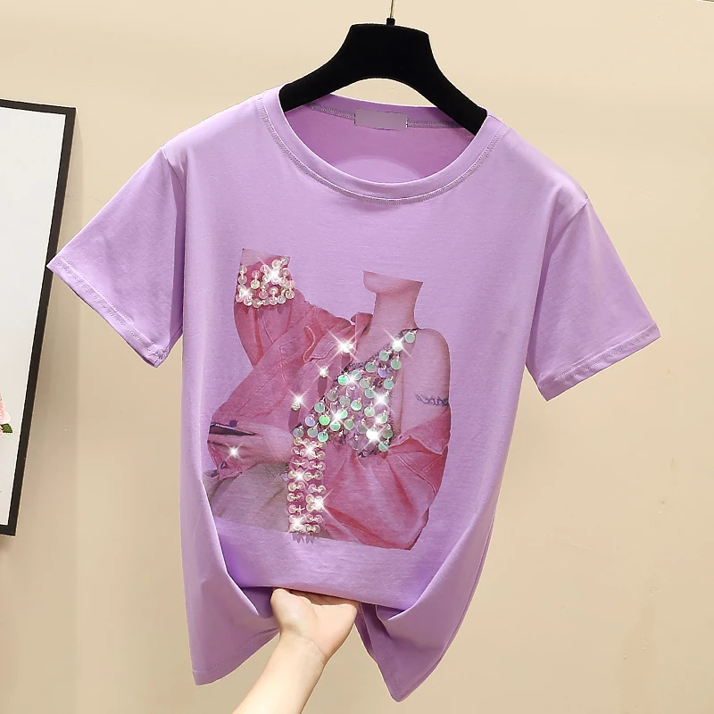 

T Shirt Women HAToween Tshirt Short Sleeve Cotton FA T Shirt Women Amuk Black