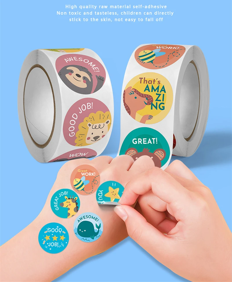 

50/500 шт. изысканные яркие цветные хвалебные наклейки 3 модели наклейки награды ручной работы украшения классные хвалебные этикетки наклейки