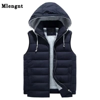 men 4xl 8xl parka hooded vest winter autumn new thick warm casual windbreaker baggy padded outerwear waistcoat sleeveless jacket