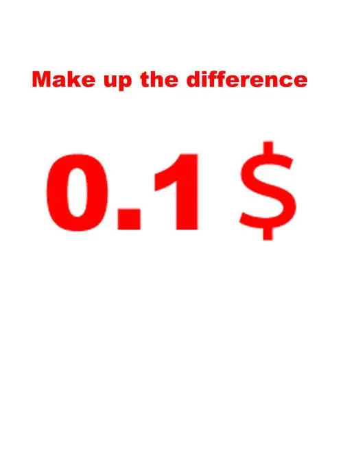 

Make up the difference
