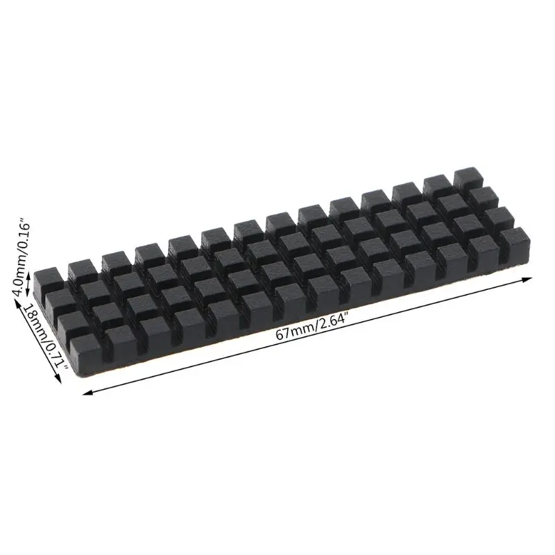 

Black Graphene Heatsink M.2 2280 PCI-E NVME SSD Thermal Pad Hard Disk Cooler Radiator 67x18x1.5/2/2.5/3/4/6mm 97QB