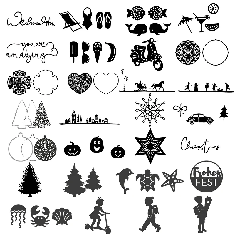 Металлические режущие штампы для скрапбукинга тиснение ремесло открытка