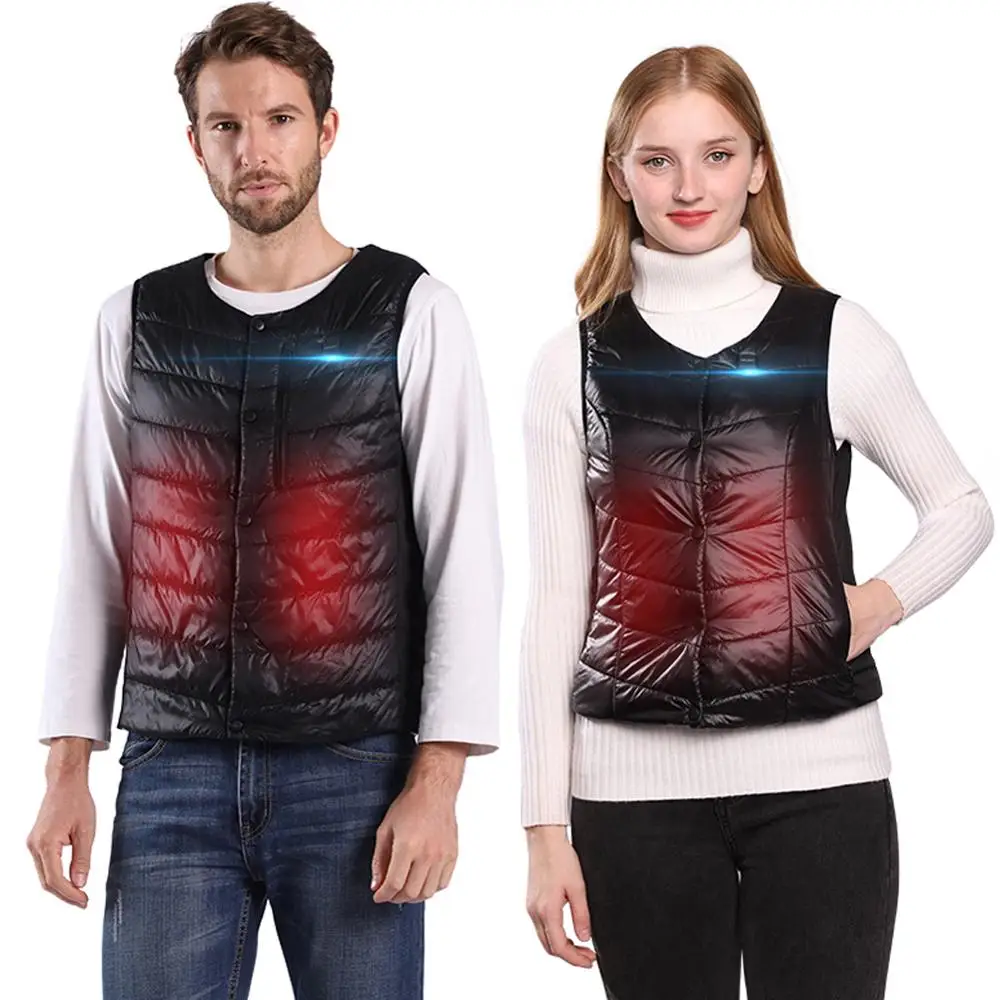 Модный зимний нагревательный жилет моющийся с Usb зарядкой и подогревом уличный