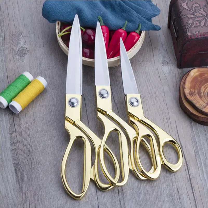 

Sewing Tailor Scissors Scissors For Cutting Fabric Clothes Cut Stainless Steel Scissors Golden Sharp Vintage Handmade Accessory