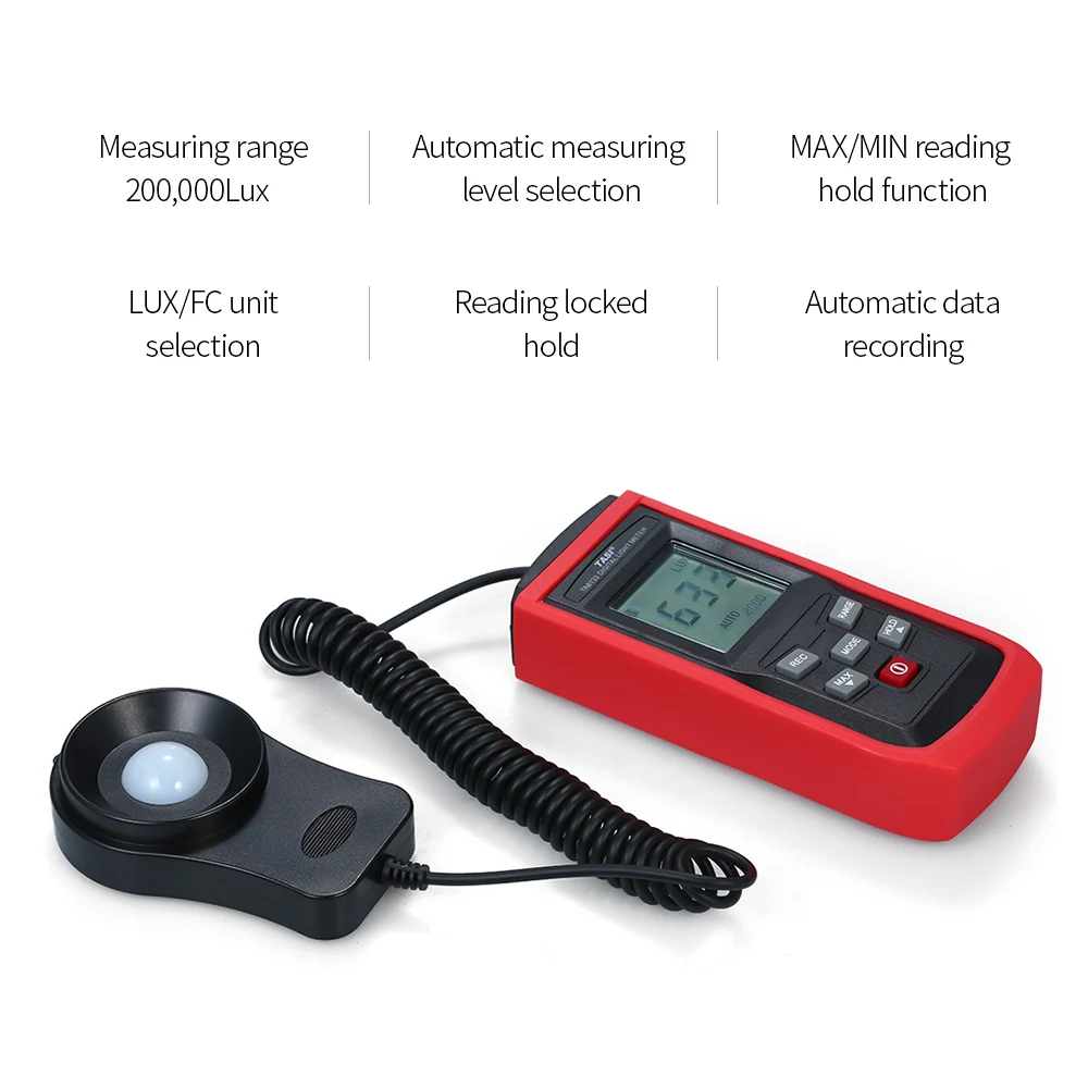 TASI ручной Мини цифровой фотометр люксметр ЖК-дисплей люминометр светильник