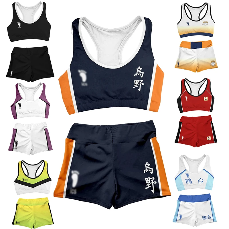 

Аниме Haikyuu Aoba Johsai, старшая школа, шоё Хината, костюмы для косплея, купальник, подростковые штаны для плавания, пляжные шорты, спортивная одежд...