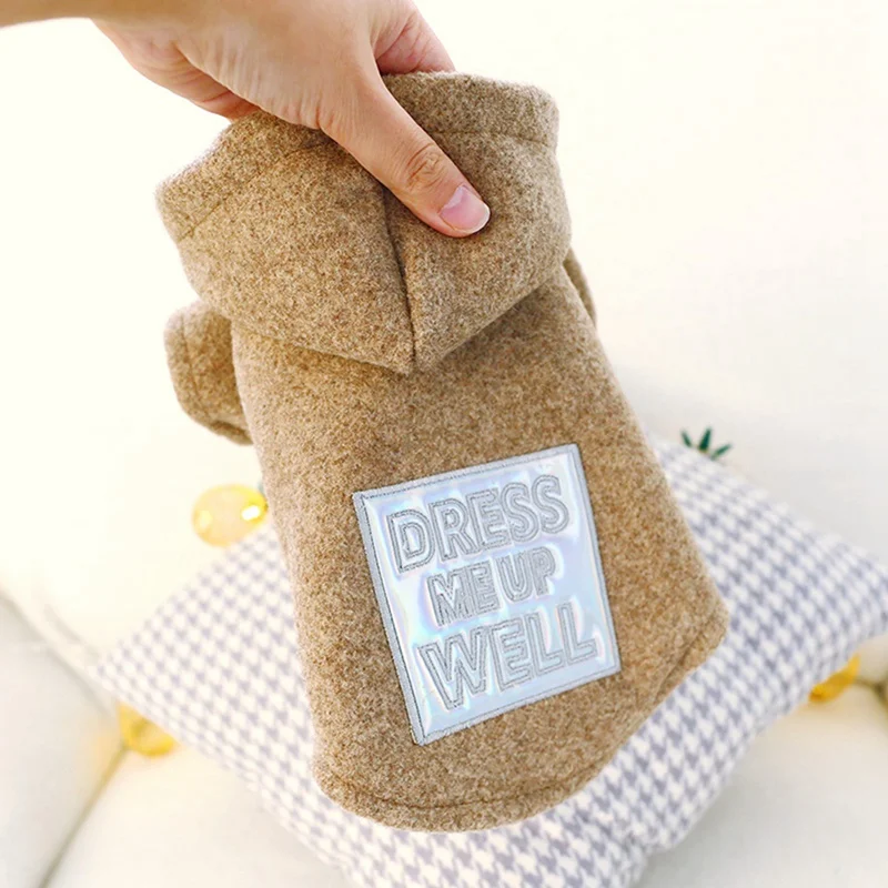 Пальто для собак толстовка с капюшоном Зимняя Одежда питомцев костюм щенков