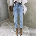 Винтажные прямые джинсы с высокой талией для женщин, свободные женские джинсы в уличном стиле на молнии, модель 2021 года