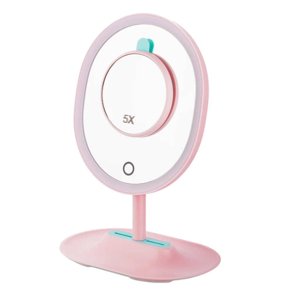 Зеркало для макияжа LED 5 раз увеличительное зеркало лица щетка очищения дома