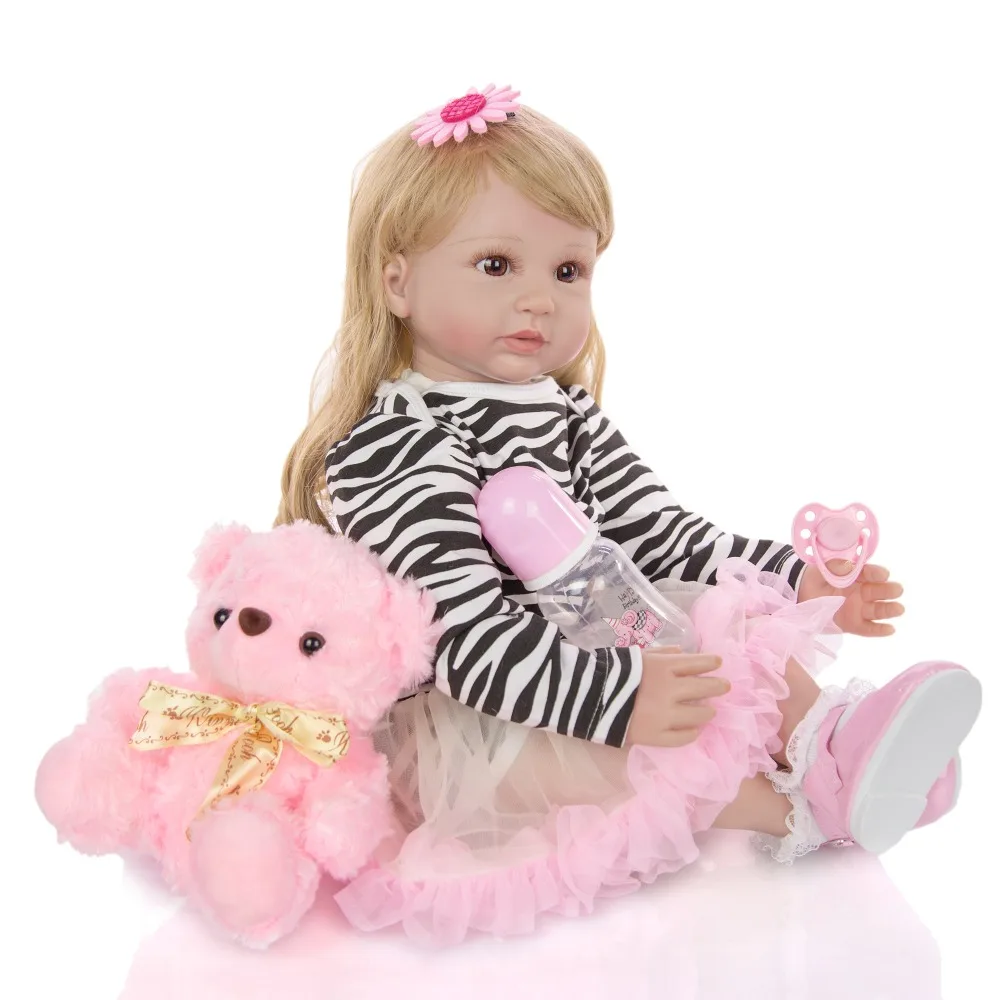 KEIUMI Reborn Dolls 24 дюйма Кукла для маленьких девочек 60 см мягкие силиконовые виниловые