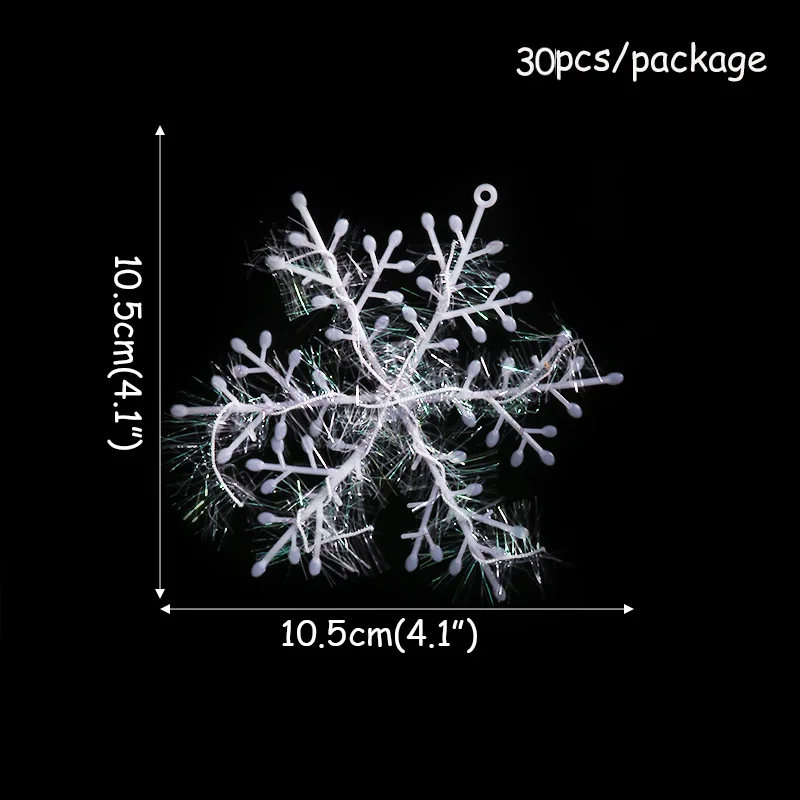 

Christmas White Snowflake Decoration For Home Plumbing Hangers New Year 2021 Gifts Xmas Tree Ornaments Raamstickers Decoration