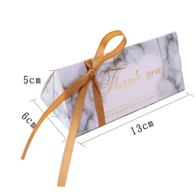 Мраморная коробка для конфет свадебные сувениры Подарочная с лентой Новогодний