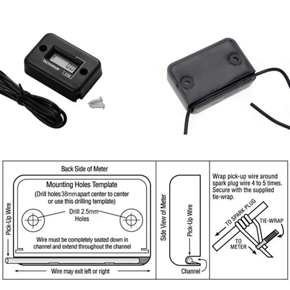 

85% Hot Sales!!! Digital LCD Waterproof Hour Meter Counter for Motorcycle Boat Quad Bike ATV