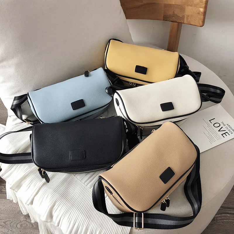 Простые Дизайнерские Для женщин широкий ремень сумки на одно плечо сумка через