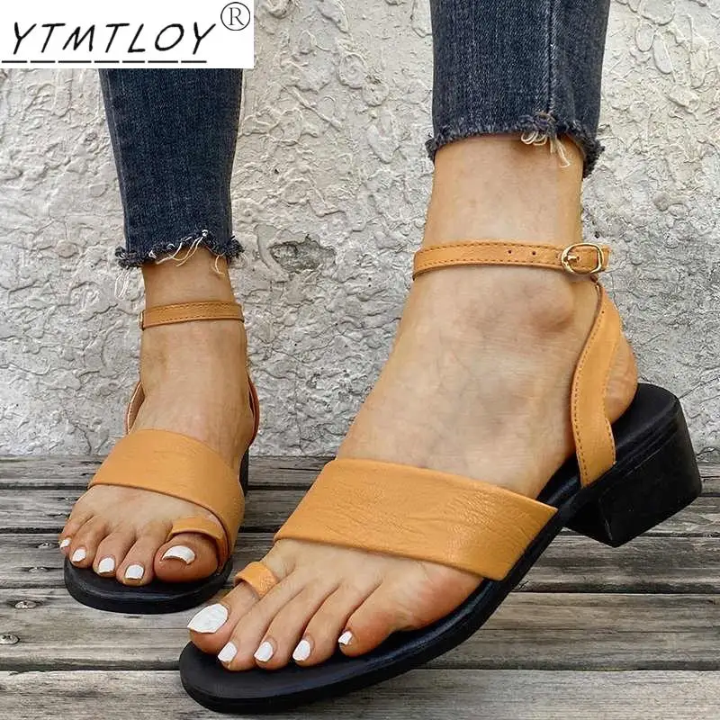 

Summer Slope With Non-slip Beach Open Toe Breathable Sandals Women's Sandals Plus Size Square Heel Women's Sandals