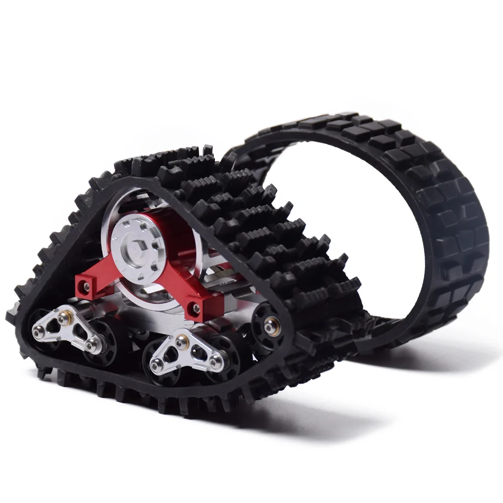 With Tries DJX полный снег резиновая дорожка с Ступицей Колеса для 1/10 RC автомобилей Traxxas TRX-4 - Цвет: With Tries