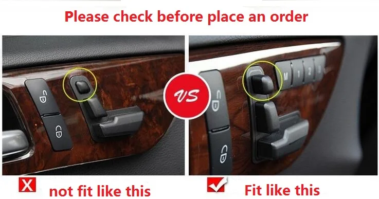 Кнопка регулировки крышки автомобильного сиденья стикер для Mercedes Benz C E класс W204