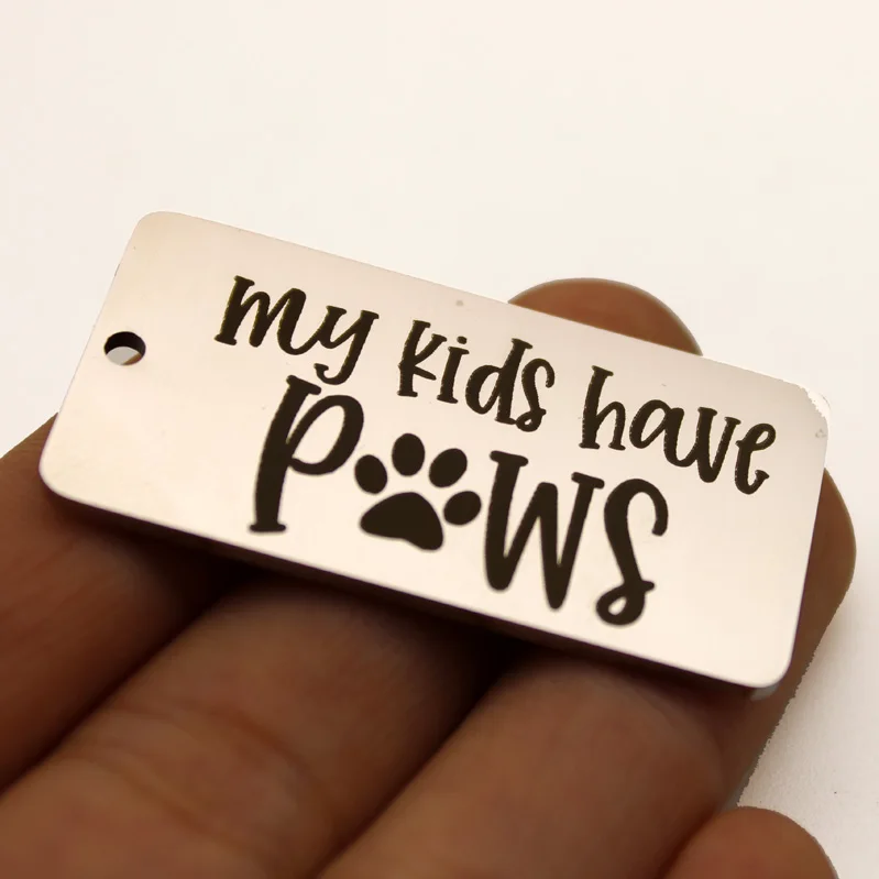 У моих детей лапы Шарм для собак из нержавеющей стали мамы следы лап на