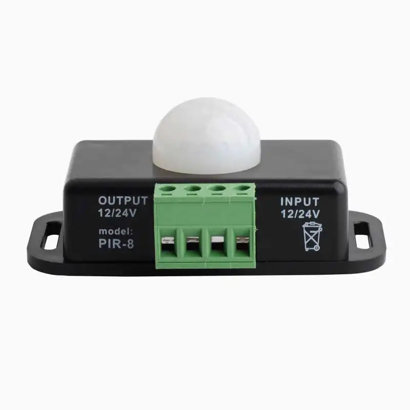 

DC 12V-24V Infrared Motion Sensor PIR IR Pyroelectric Infrared Mini PIR with Male and Female Head For Arduino