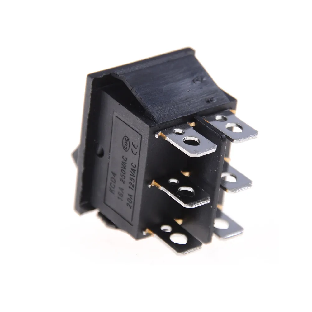 2 шт./лот AC 16A/250V 20A/125V черный 6Pin DPDT ВКЛ ВЫКЛ положение оснастки лодки рокер