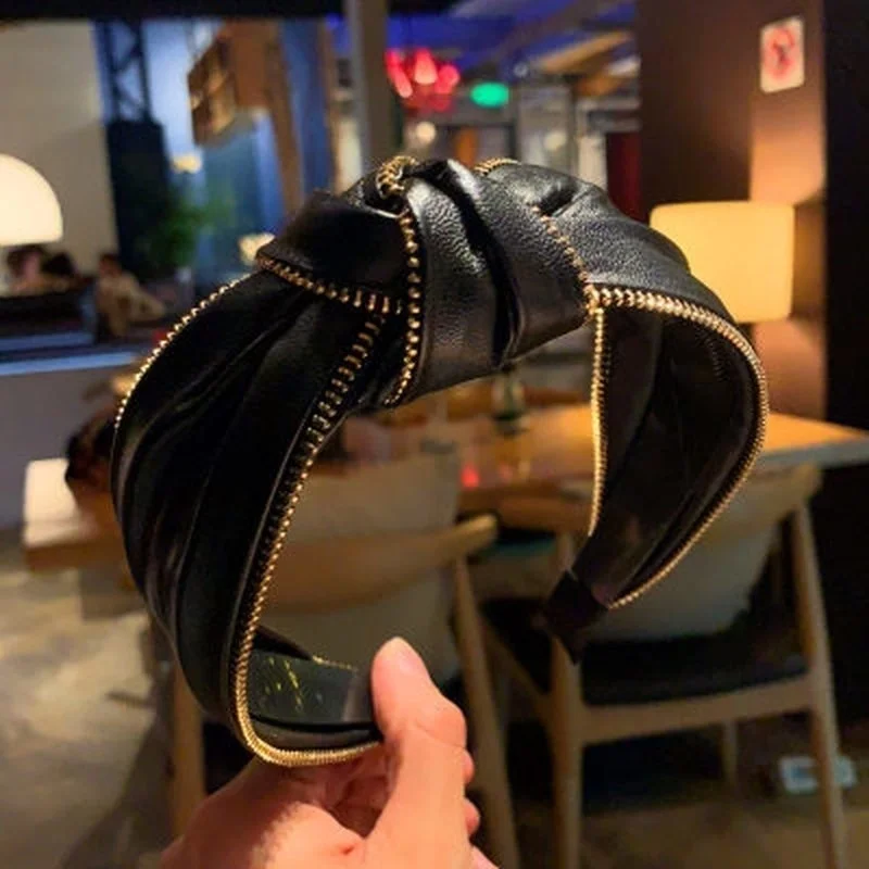 Женская кожаная лента для волос винтажная Бабочка корона |