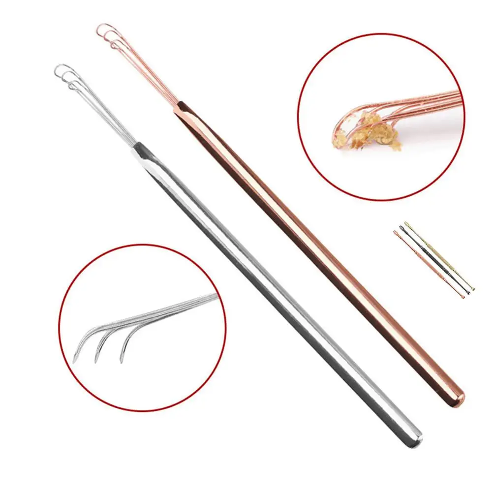 Портативный Нержавеющая сталь Ушная палочка три Благодаря особенной