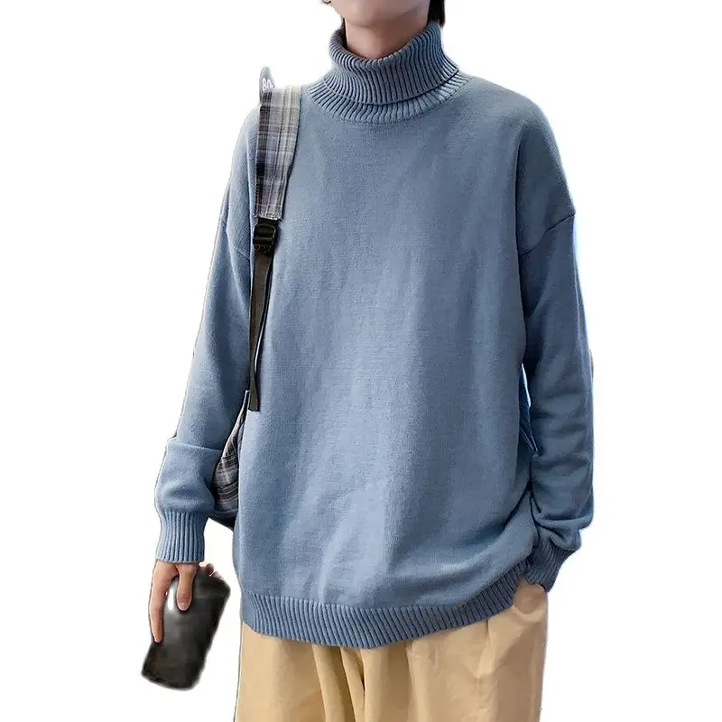 Sweater Pullover Fashion High Neck Trend 2021 Autumn Winter Young Men's Top Men Clothes Time Limited