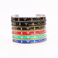 high quality men jewelry gold 316l stainless steel speed numerals bracelet bangle