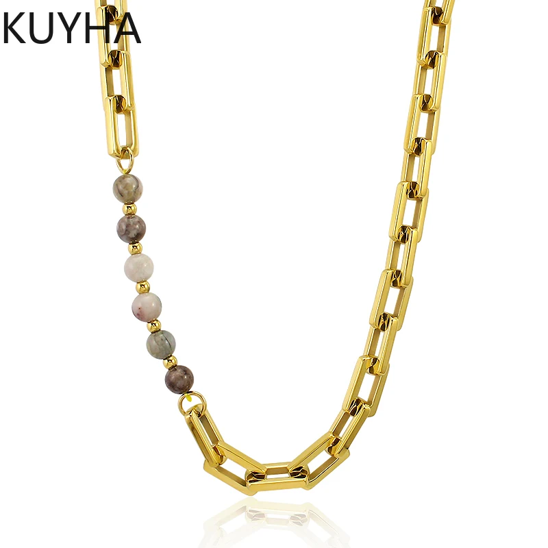 

Ожерелье золотистое/серебристое с цветными камнями, 42,5 см