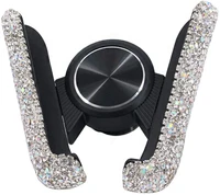 multi function crystal rhinestone phone holder car air vent mobile phone stand