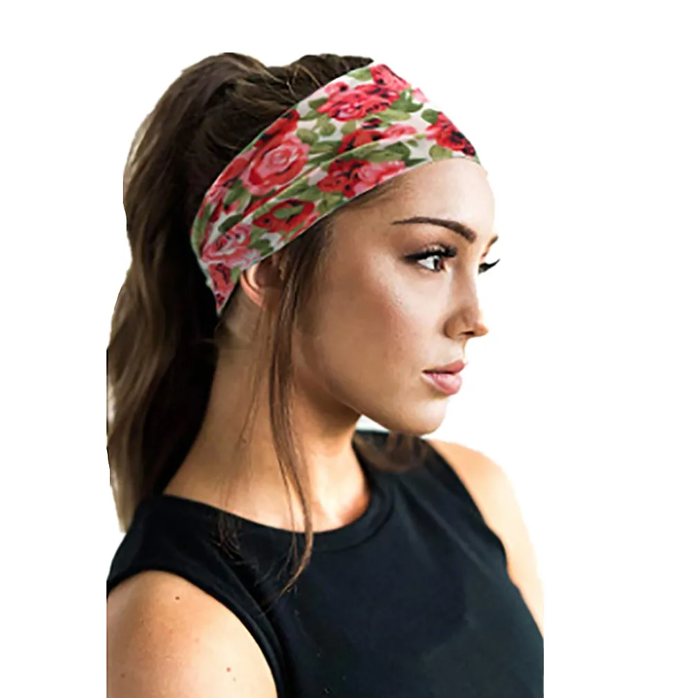 Спортивная повязка унисекс для волос широкая спортивная пота головная йоги