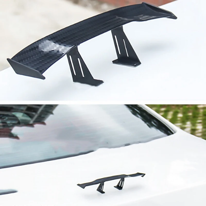 

Automobile Tail Car Modified Racing Rear Small Wing Mini Spoiler Air Deflector Spoiler Decoration Carbon Fiber Twill Look 17cm