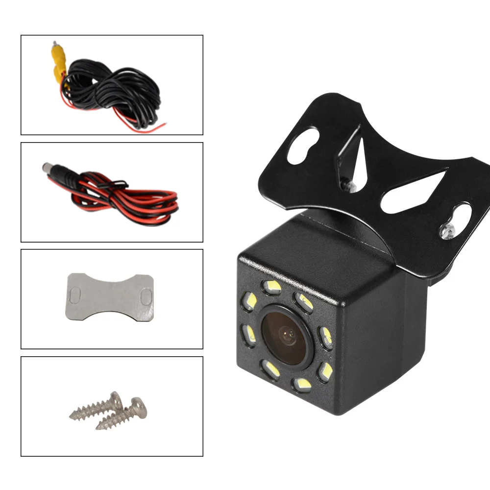 Автомобильная камера заднего вида Eunavi 8 светодиодный ночное видение