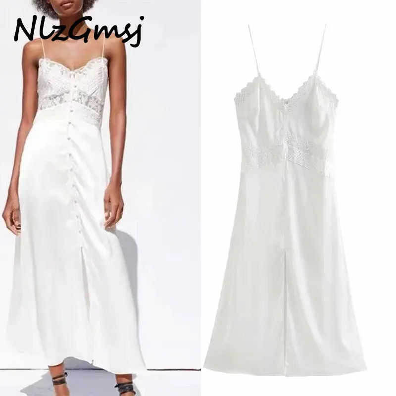 

Nlzgmsj Za Платье женское платье на бретелях, платье, свободные платья женские вечерние одноцветное Элегантное платье без рукавов для девочек; П...