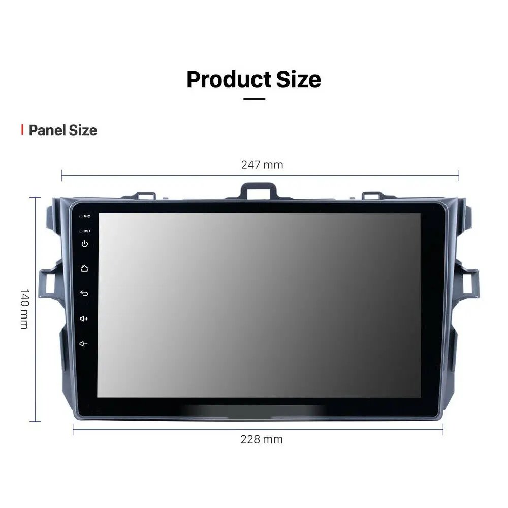 9&quot Android 10.0 Car Multimedia Player For Toyota Corolla E140/150 2007-2008 2009 2010 2011 2012 2013 Radio Stereo GPS Navi | Автомобили