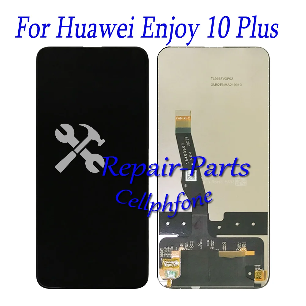 Новый 6,59 дюймовый полный ЖК-дисплей + кодирующий преобразователь сенсорного экрана в сборе для Hua wei Enjoy 10 Plus STK-AL00 / STK-TL00 номер отслеживания