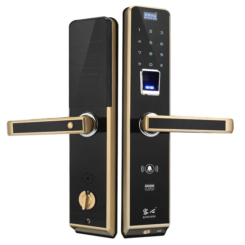 Смарт-Полупроводниковый замок со сканером отпечатков пальцев пароль карта