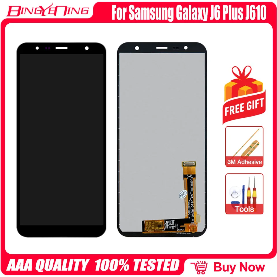 ЖК-дисплей 6 0 дюйма для Samsung Galaxy J6 J610 J610F J610FN сменный ЖК-экран Plus экран | Мобильные