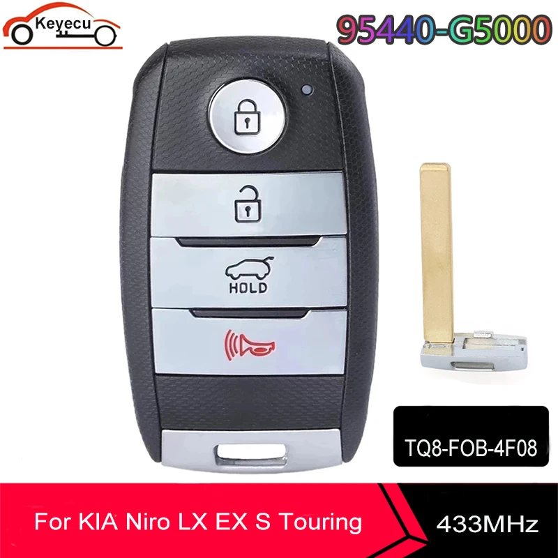

KEYECU Aftermarket Smart Remote Key 433.92mhz ID47 Chip for KIA Niro Touring LX EX S 2017 2018 2019 P/N:95440-G5000 TQ8-FOB-4F08