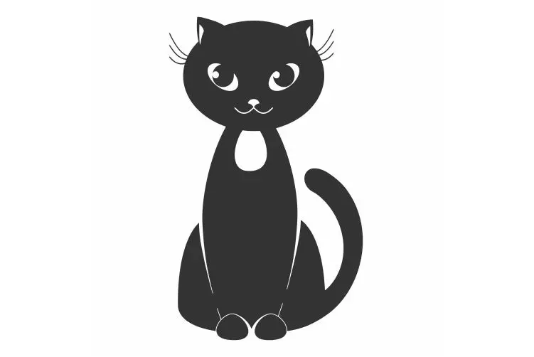 Симпатичная кошка сидящая на полу с глазами широкие открытые автомобильные