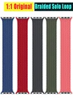 Ремешок Соло для Apple Watch Band 45 мм 41 мм 44 мм 40 мм 42 мм 38 мм, официальный плетеный нейлоновый браслет для iWatch Series 3 4 5 SE 6 7, 1:1