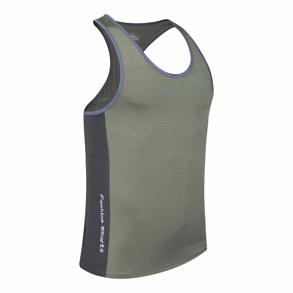 M-XXXL Men Running Tank Top Quick-Drying Compression Sleeveless Shirt Fitness Tight Vest Gym Training High Quality Sports Vest