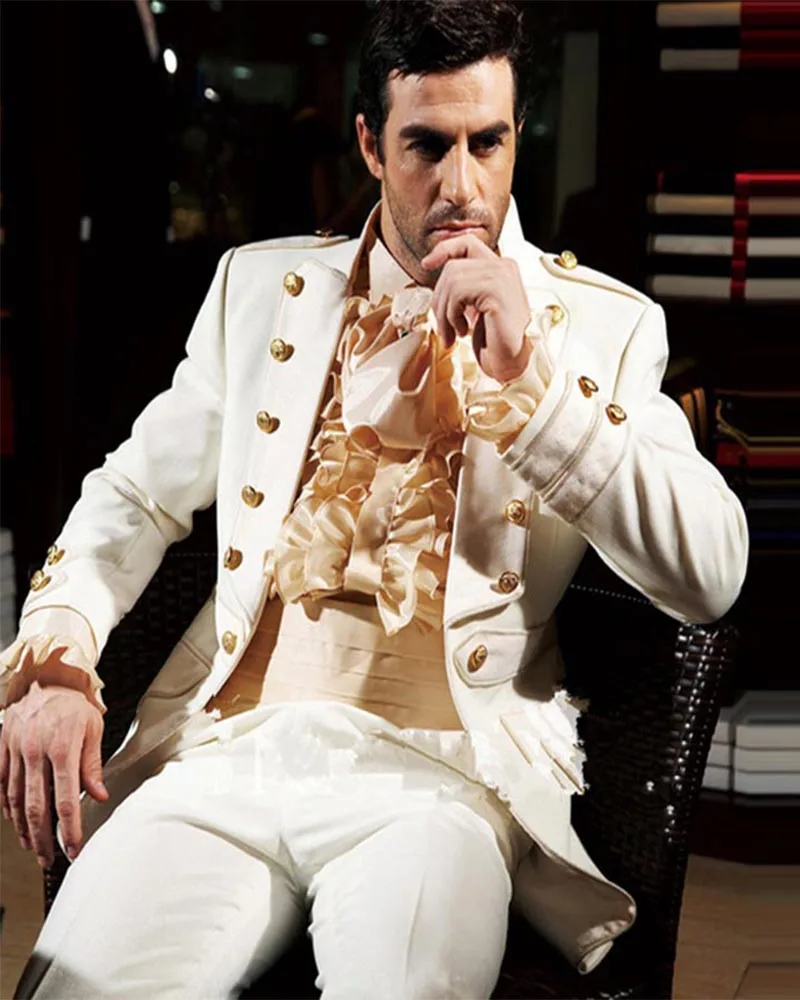 Костюм мужской из блейзера и брюк двубортный смокинг классический свадебный