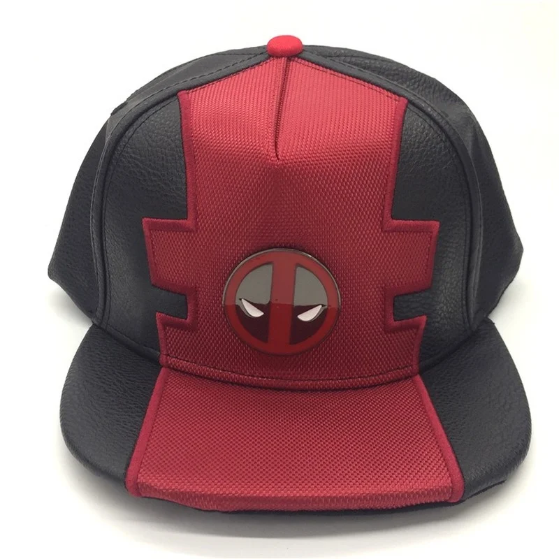 

Disney Red Avengers Deadpool Hip Hop Logo Hat Male and Female Student Street Batman Hat Punk Visor