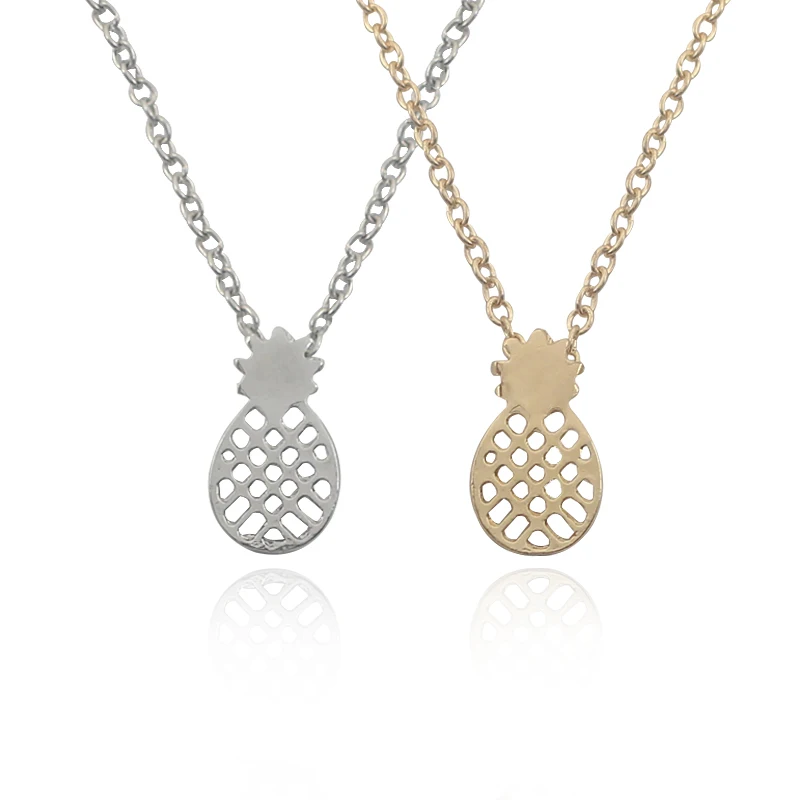 

Fashion Pineapple Fruit Plant Necklace Personality Cute Female Pendant Openwork Pineapple Party Jewelry Gifts