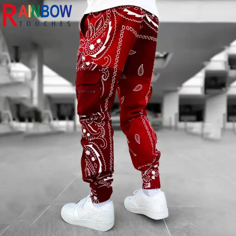 Брюки-карго Rainbowtouches новинка 2021 спортивные штаны мужские брюки на молнии с