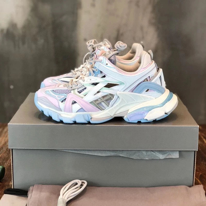

Luxury brand spring joker splicing collision color daddy shoes thick soled casual shoes women's shoes running shoes men