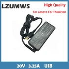 Зарядное устройство для ноутбука Lenovo Thinkpad X301S X230S G500 G405 X1 Carbon E431 E531 T440s Yoga, 20 в, 3,25 А, 65 Вт