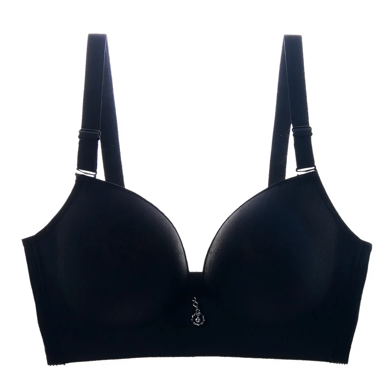 

Women's Non-Wire Bra 2021 Non-Marking Thin Moulded Cups Gather Comfortable Big Cup Breathable Plus Size Underwear For Women