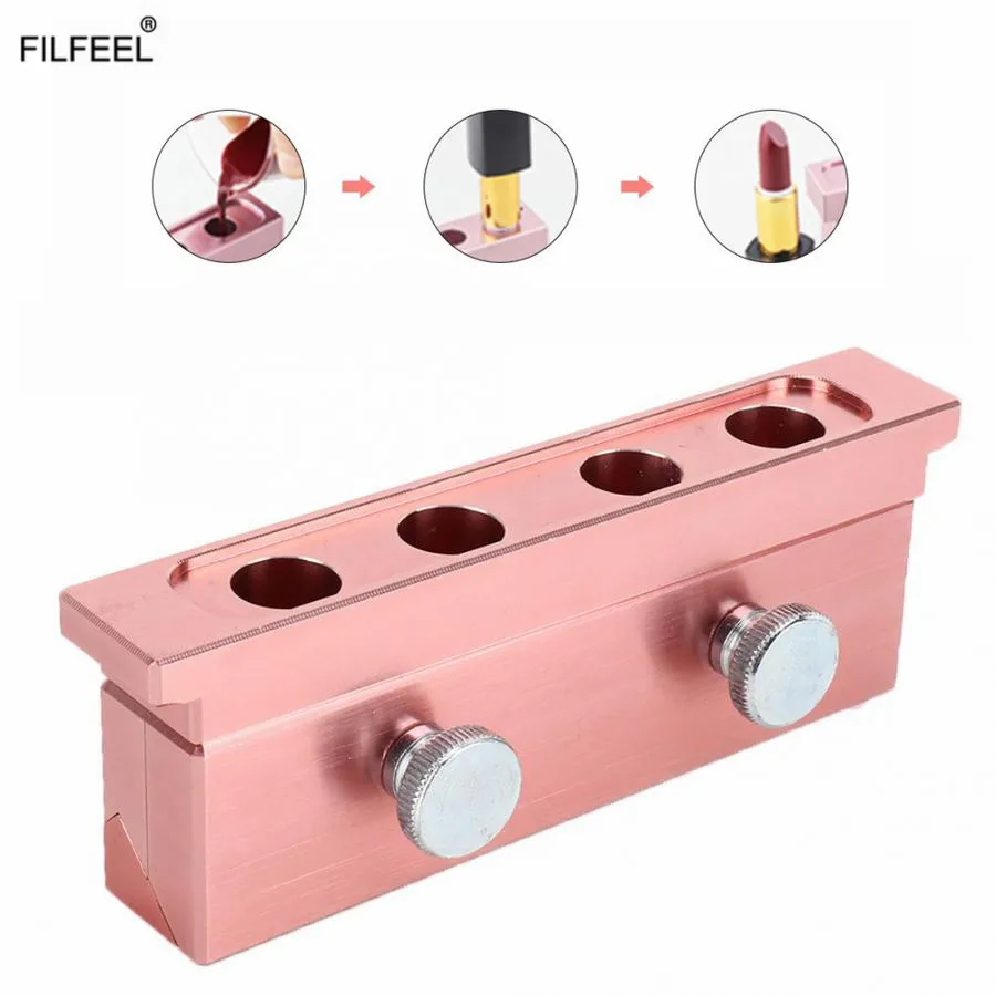 Трубка Помада сделай сам форма из алюминиевого сплава розового золота с двумя